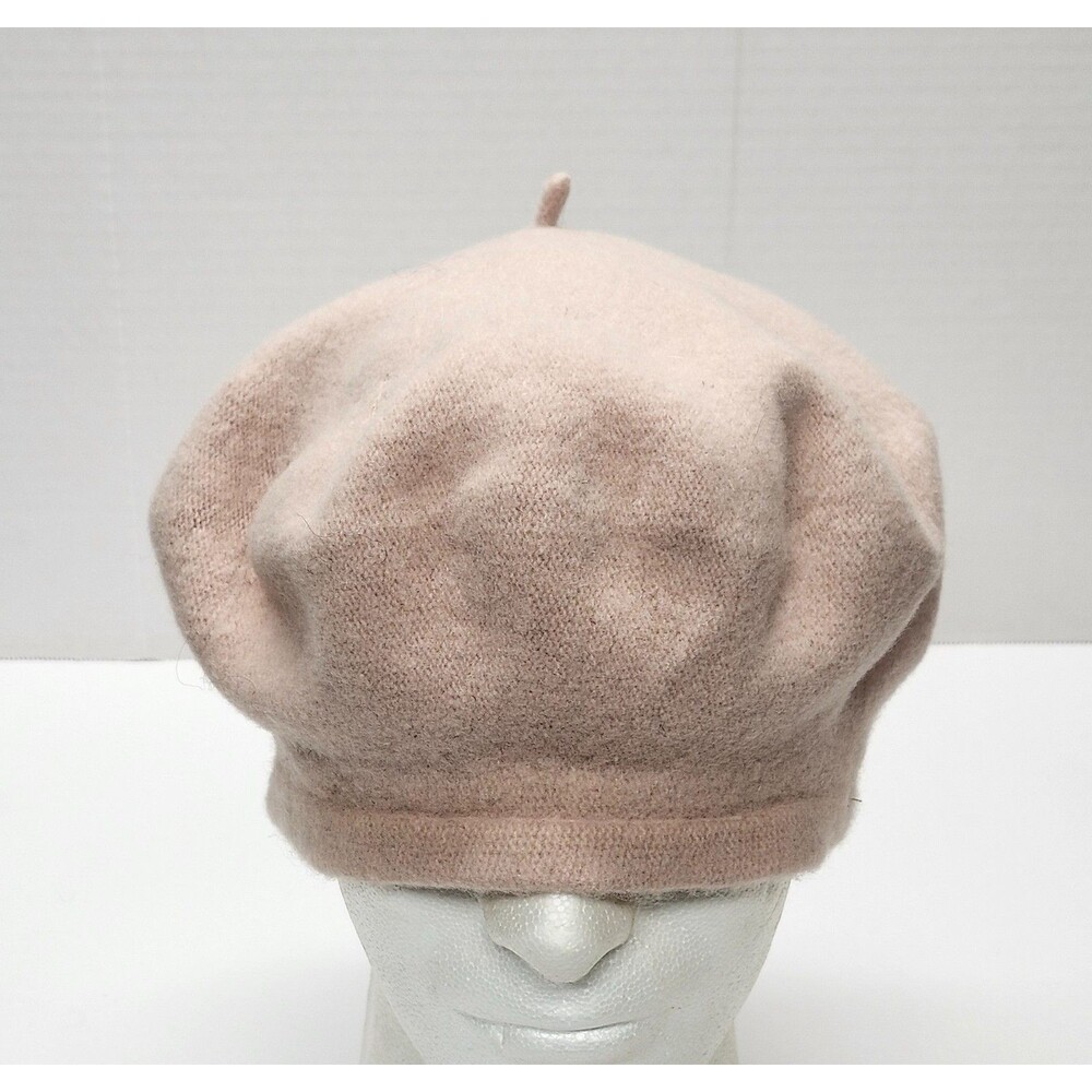 Vintage Beret Basque De Luxe 100% Wool Pink Beret Hat Czechoslovakia